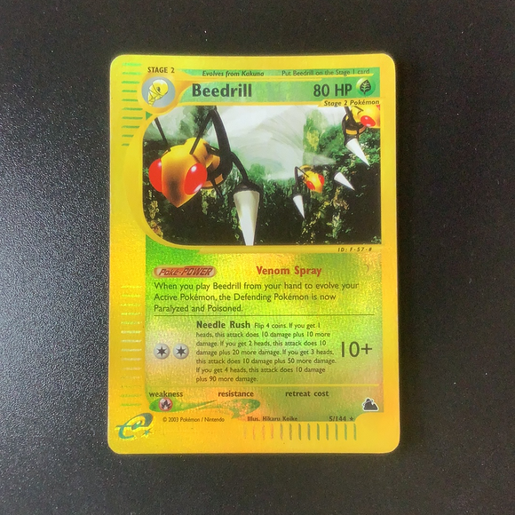 *Pokemon Skyridge - Beedrill - 005/144 - As New Reverse Holo card