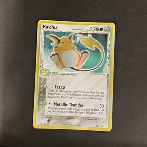 Pokemon EX Ruby & Sapphire EX Holo Phantoms - Raichu Delta Species - 15/110 - Used Rare Holo Card