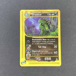Pokemon E Series Aquapolis - Tyranitar - 40/147 - Used Rare Card