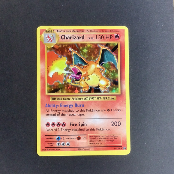 *Pokemon XY Evolutions - Charizard - 011/108 - Used Reverse Holo card