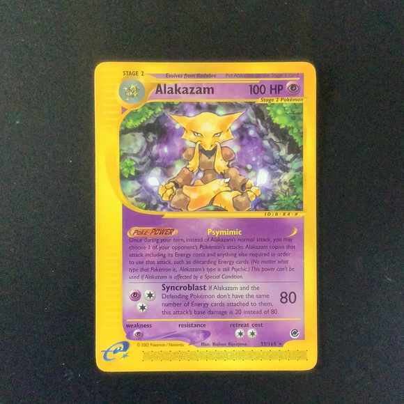 Pokemon Expedition - Alakazam - 033/165 - Used Rare card