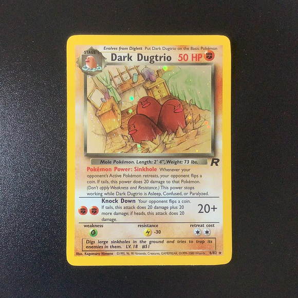 Pokemon Team Rocket - Dark Dugtrio - 6/82 - Used Holo Rare card