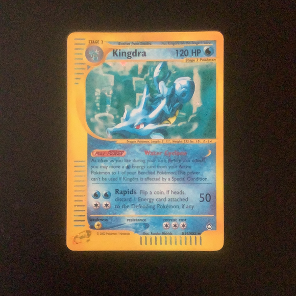 *Pokemon Aquapolis - Kingdra - H14/H32 - Used Holo Rare card