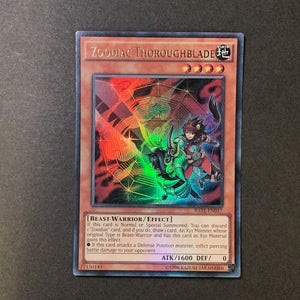 Yu-Gi-Oh Raging Tempest - Zoodiac Thoroughblade - RATE-EN017 - Used Ultra Rare card