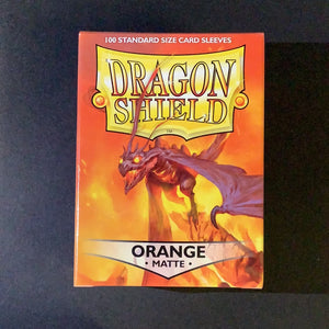 Dragon Shield - 100 Standard size card sleeves - Orange Matte