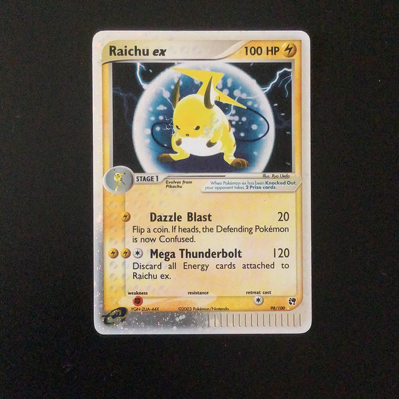 *Pokemon EX Sandstorm - Raichu ex - 098/100 - Holo Rare card