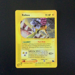 *Pokemon Skyridge - Raikou - H26/H32 - As New Holo Rare card