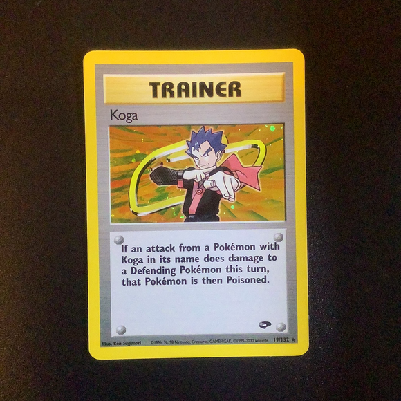 *Pokemon Gym Challenge - Koga - 019/132*U-010997 - Used Holo Rare card