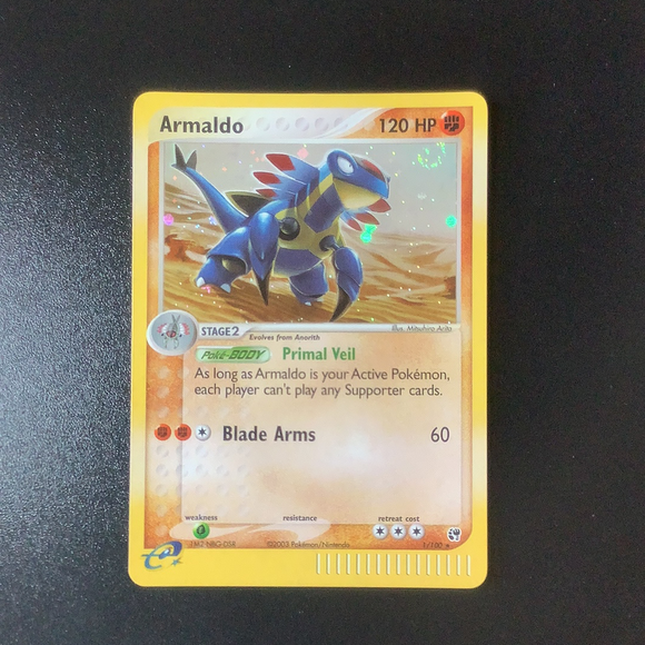 Pokemon EX Sandstorm - Armaldo - 001/100 - New Holo Rare card Card Empire Pokemon EX Sandstorm - Armaldo - 001/100 - New Holo Rare card Card Empire