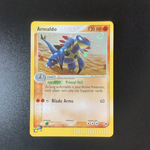 pokemon armaldo card Pokemon EX Sandstorm - Armaldo - 001/100