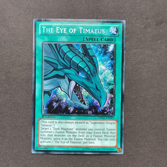 Yu-Gi-Oh Dragons of Legend -  The Eye of Timaeus - DRLG-EN005 - Used Secret Rare card