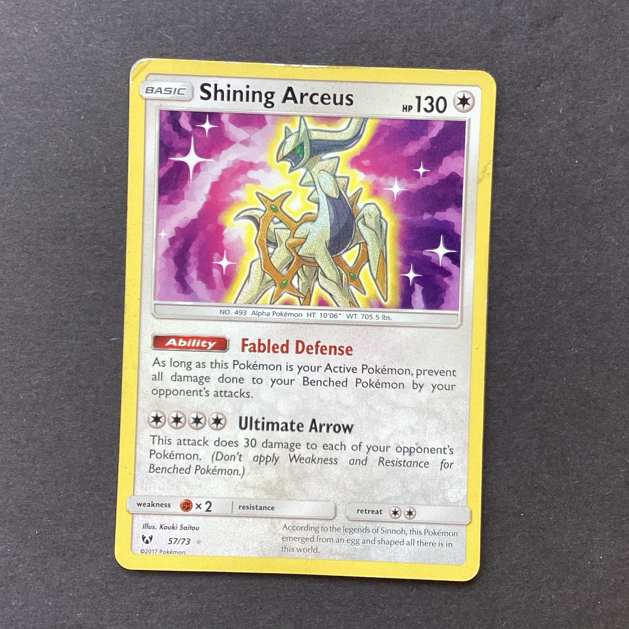 Pokemon Sun & Moon Shining Legends - Shining Arceus - 57/73 - Used Rar Card Empire Pokemon Sun & Moon Shining Legends - Shining Arceus - 57/73 - Used Rar Card Empire