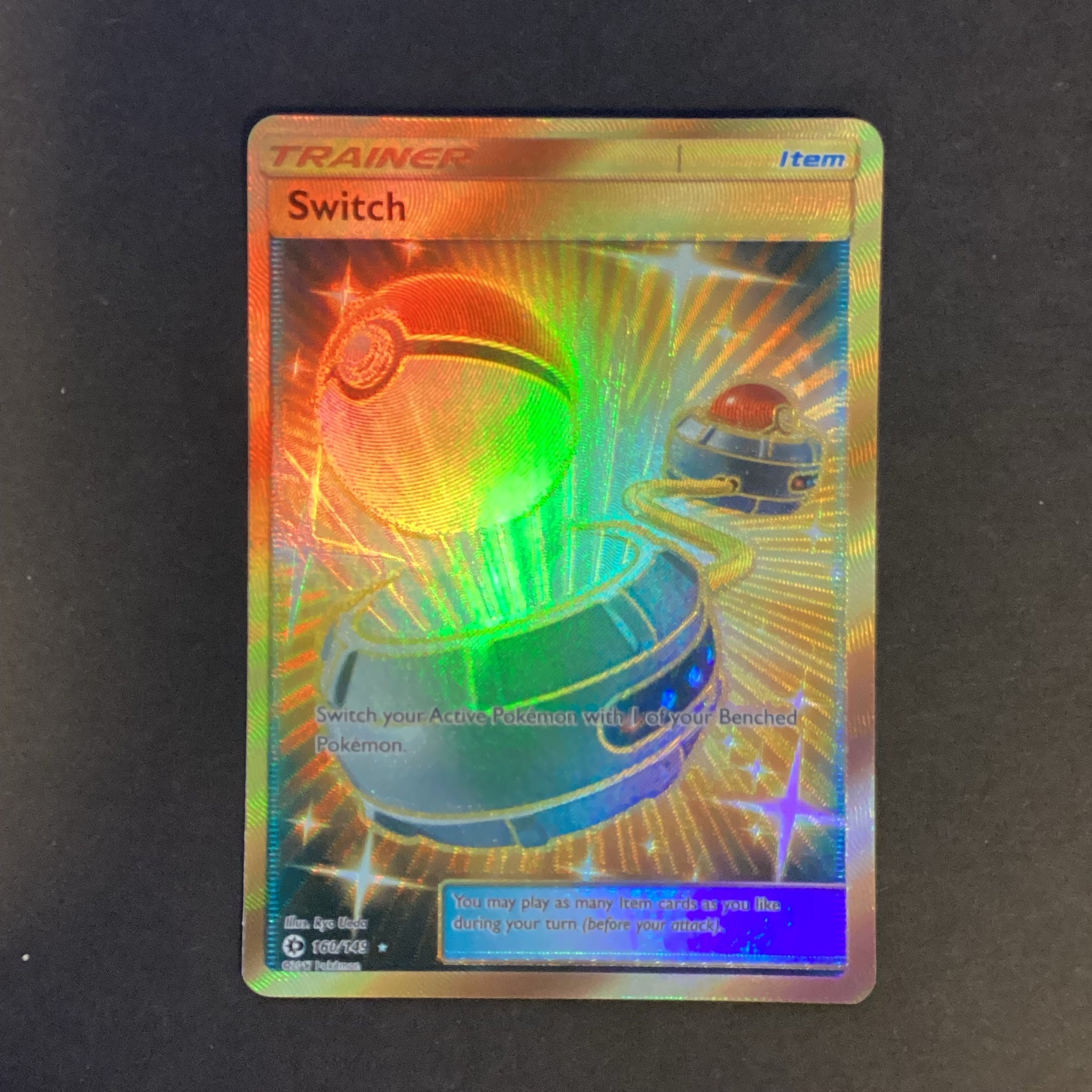 Pokemon Sun & Moon Base Set - Switch - 160/149 - Used Gold Secret Rare Card Empire Pokemon Sun & Moon Base Set - Switch - 160/149 - Used Gold Secret Rare Card Empire