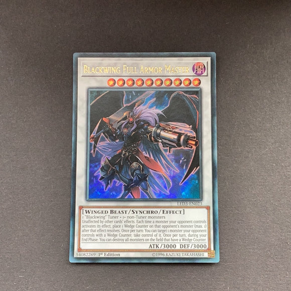 Yu-Gi-Oh Legendary Duelists: White Dragon Abyss - Blackwing Full Armor Master - LED3-EN023 - Used Ultra Rare card