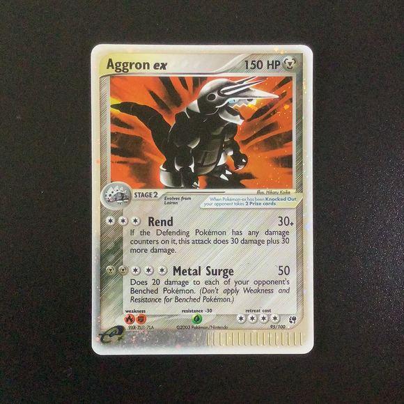 Pokemon EX Sandstorm - Aggron ex - 095/100 - Holo Rare card