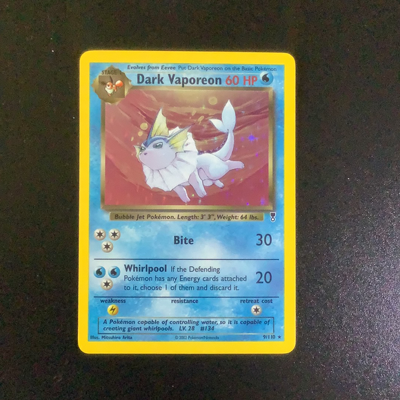 Pokemon Legendary Collection - Dark Vaporeon - 009/110 - Used Holo Rar Card Empire Pokemon Legendary Collection - Dark Vaporeon - 009/110 - Used Holo Rar Card Empire