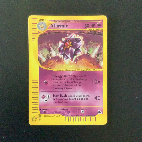 *Pokemon Skyridge - Starmie - H28/H32 - As New Holo Rare card