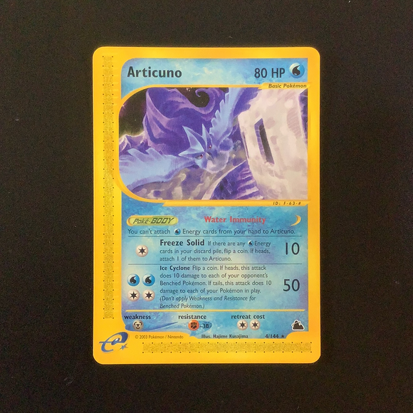 *Pokemon Skyridge - Articuno - 004/144 - As New Rare card