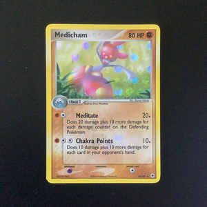 Pokemon EX Hidden Legends - Medicham - 010/101-011561 - As New Reverse Holo card