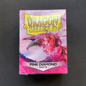 Dragon Shield - 100 Standard size card sleeves - Pink Diamond Matte