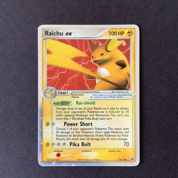 *Pokemon Ex: Emerald - Raichu Ex - 097/106-011049 - Ex Rare card