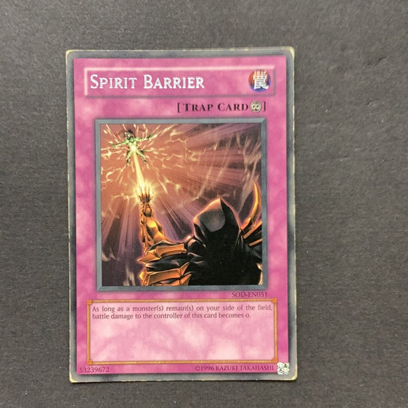 Yu-Gi-Oh Soul of the Duelist -  Spirit Barrier - SOD-EN051*U - Used Rare card