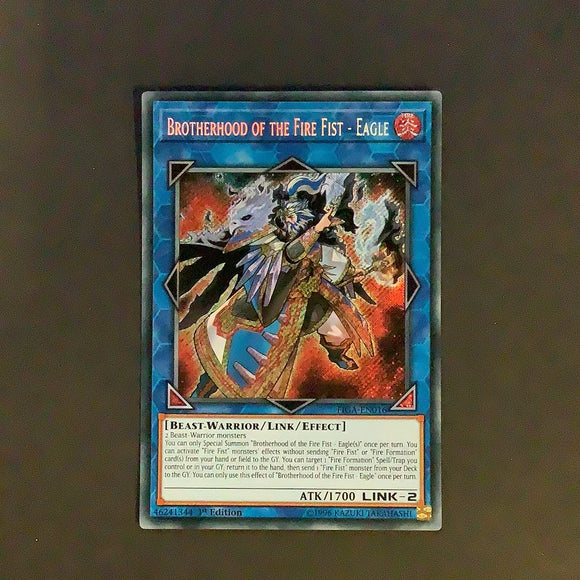 Yu-Gi-Oh Fists of the Gadgets - Brotherhood of the Fire Fist - Eagle - FIGA-EN016 - used Secret Rare card