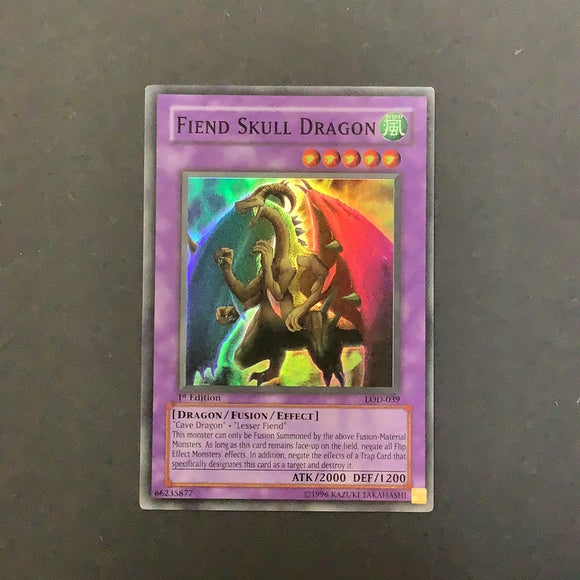 Yu-Gi-Oh Legacy of Darkness -  Fiend Skull Dragon - LOD-039*U - Used Super Rare card