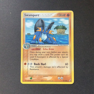 Pokemon Ex: Crystal Guardians - Swampert - 027/100*U - Used Rare card