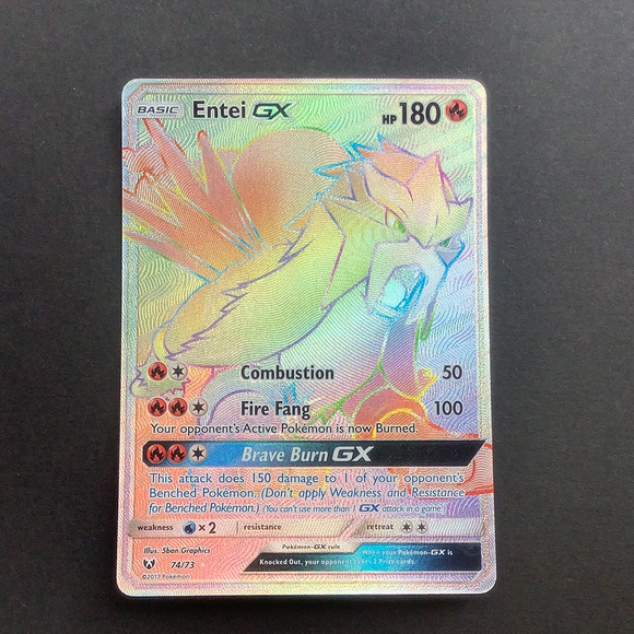 Pokemon Shining Legends - Entei GX Rainbow - 74/73