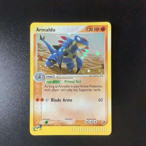 *Pokemon EX Sandstorm - Armaldo - 001/100 - New Holo Rare card