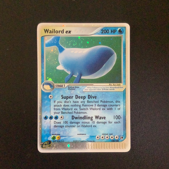 Pokemon EX Sandstorm - Wailord ex - 100/100 - Used Holo Rare card Card Empire Pokemon EX Sandstorm - Wailord ex - 100/100 - Used Holo Rare card Card Empire