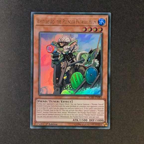 Yu-Gi-Oh Ignition Assault - Whitebeard, the Plunder Patroll Helm - IGAS-EN085 - As New Ultra Rare card
