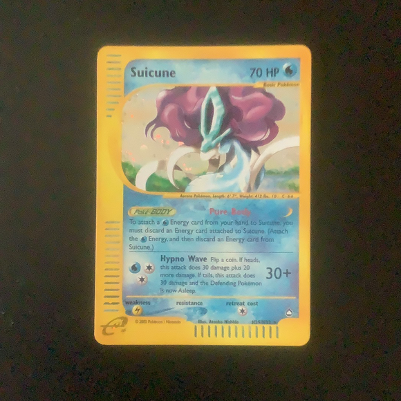 *Pokemon Aquapolis - Suicune - H25/H32 - Used Holo Rare card