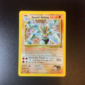 *Pokemon Gym Challenge - Giovanni's Machamp - 006/132*U-010954 - Used Holo Rare card