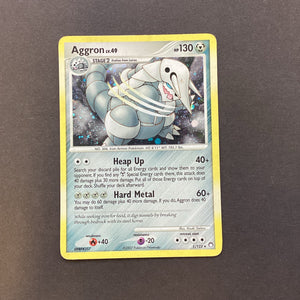 Pokemon Diamond & Pearl Mysterious Treasures - Aggron Lv. 49 - 1/123 - Used Rare Holo Card
