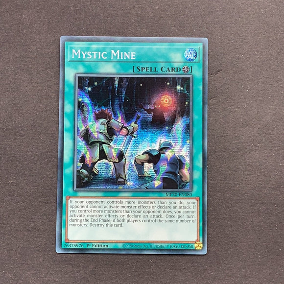 Yu-Gi-Oh! Mystic Mine MP20-EN080 1st edition Prismatic Secret Rare Near Mint Condition