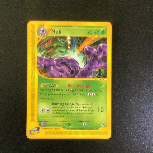 Pokemon Aquapolis - Muk - 023/147 - As New Rare card