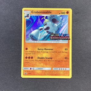*Pokemon Sun & Moon Promos - Crabominable - SM47 - As New Rare Holo Burning Shadows Stamped Promo Card