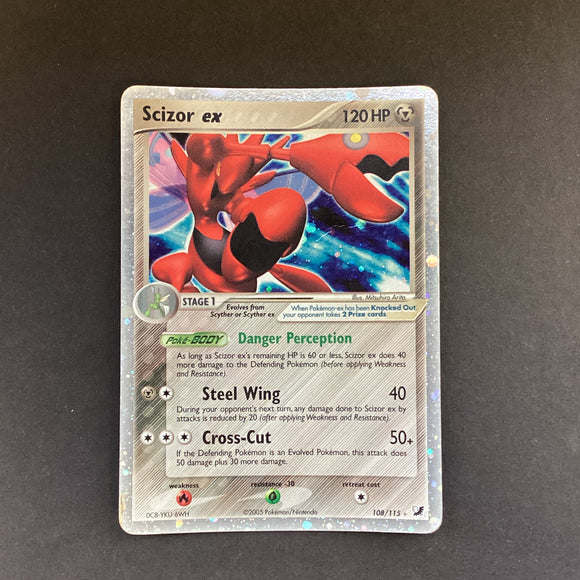 scizor ex pokemon card Pokemon EX Ruby & Sapphire EX Unseen Forces - Scizor EX - 108/115