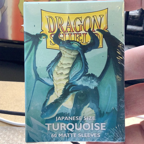 Dragon Shield - 60 Japanese size card sleeves - Turquoise Matte