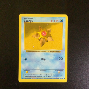 *Pokemon Base Set 1 - Staryu (Shadowless) - 065/102 - As New Common card