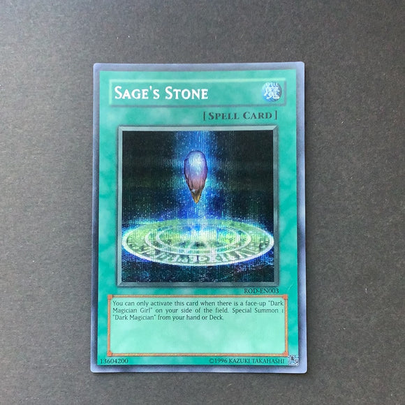 Yu-Gi-Oh! Sage’s stone ROD-En003 used prismatic Secret Rare