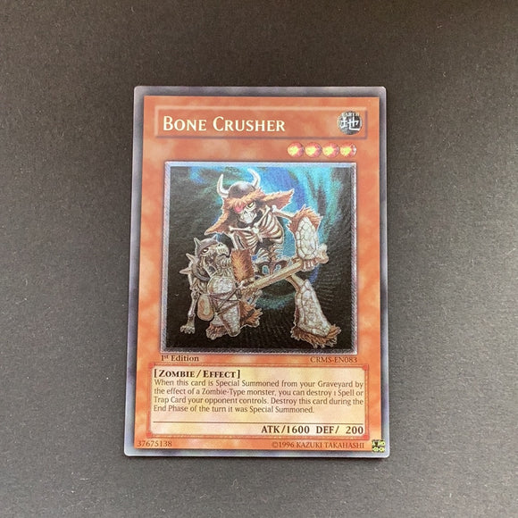 Yu-Gi-Oh Crimson Crisis - Bone Crusher - CRMS-EN083 - 1st edition Near Mint Ultimate Rare card