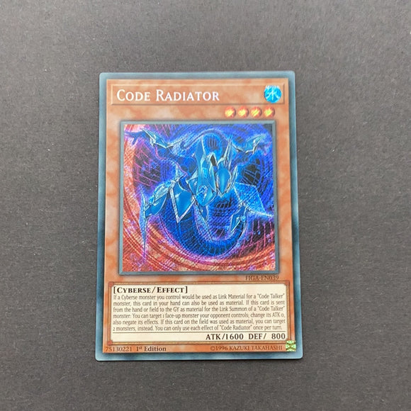 Yu-Gi-Oh Fists of the Gadgets - Code Radiator - FIGA-EN039 - 1st edition As New Secret Rare card