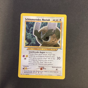 *Pokemon Neo Genesis Neo Destiny - Shining Noctowl (Schimmerndes Noctuh) - 110/105 - Used Secret Rare Holo German Card