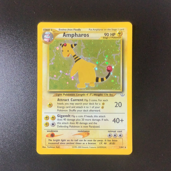 Pokemon Neo Revelation - Ampharos - 001/64*U-010370 - Holo Rare card