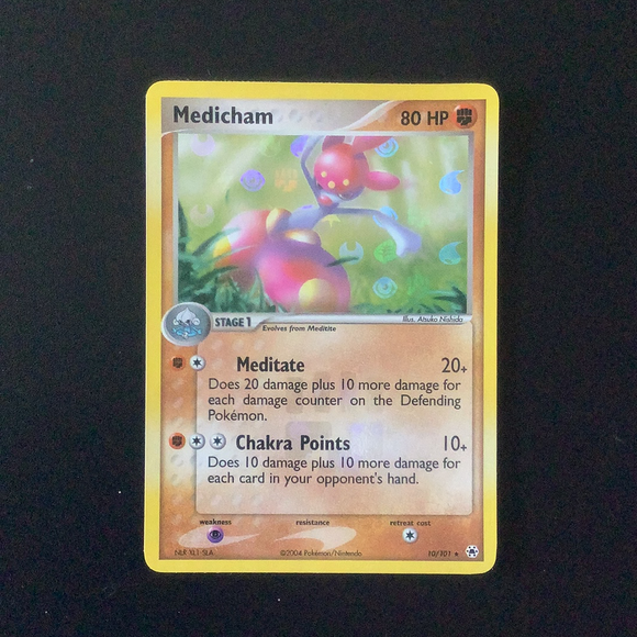 Pokemon EX Hidden Legends - Medicham - 010/101 - As New Reverse Holo card