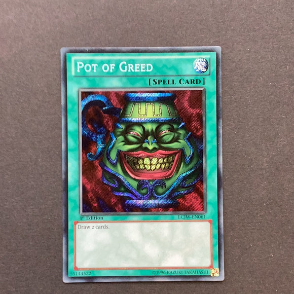 Yu-Gi-Oh Legendary Collection 4 : Joey's World - Pot of Greed - LCJW-EN061 - As New Secret Rare card