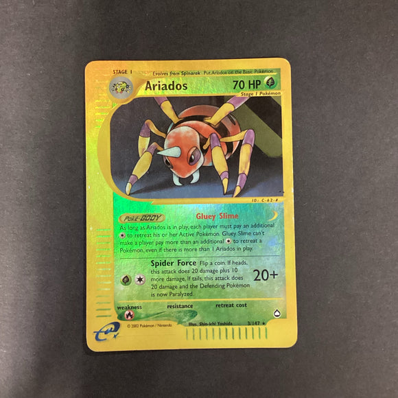 *Pokemon E Series Aquapolis - Ariados - 3/147 - Used Rare Reverse Holo Card